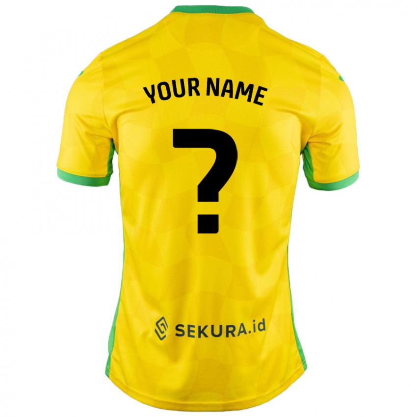 Criança Camisola Seu Nome #0 Verde Amarelo Principal 2024/25 Camisa