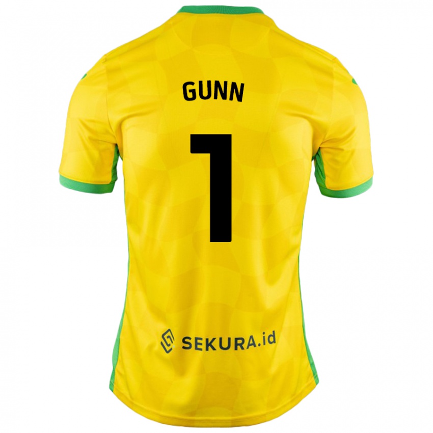 Criança Camisola Angus Gunn #1 Verde Amarelo Principal 2024/25 Camisa