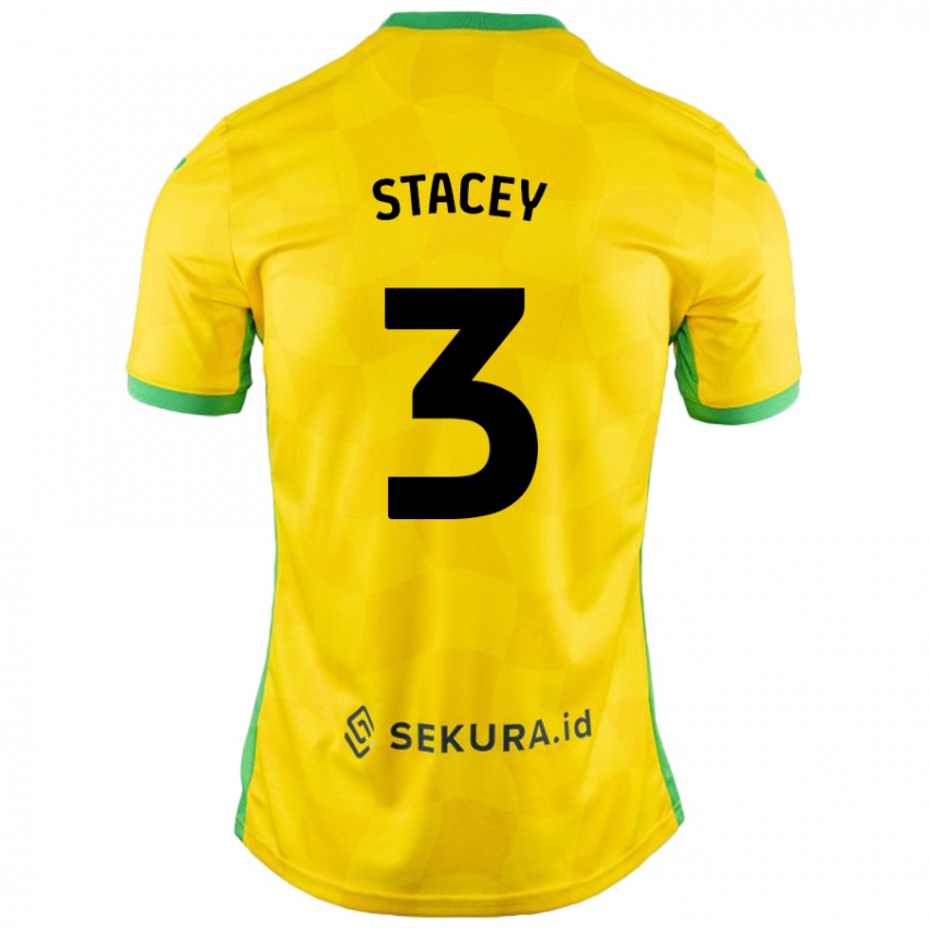 Criança Camisola Jack Stacey #3 Verde Amarelo Principal 2024/25 Camisa