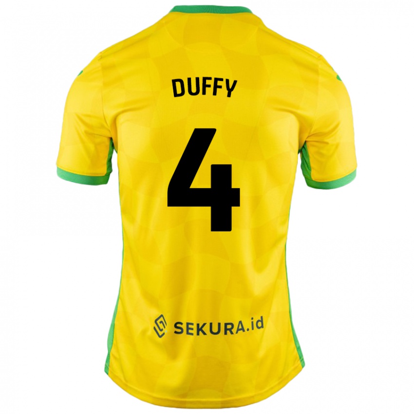 Criança Camisola Shane Duffy #4 Verde Amarelo Principal 2024/25 Camisa