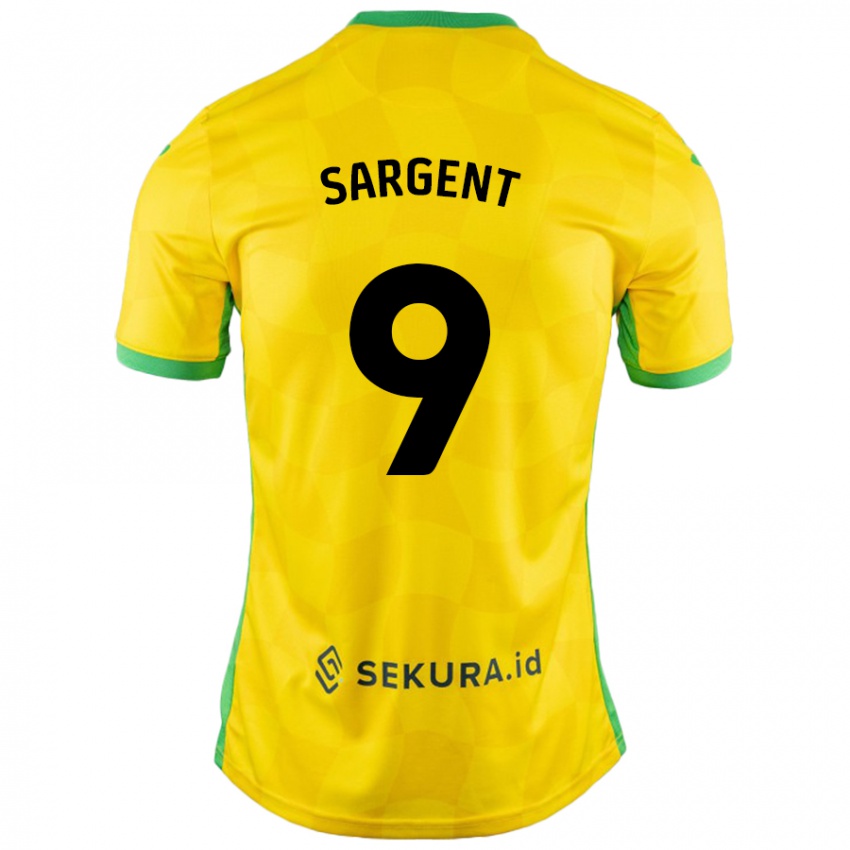 Criança Camisola Josh Sargent #9 Verde Amarelo Principal 2024/25 Camisa