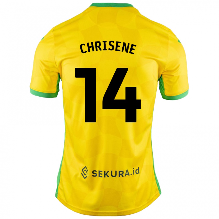 Criança Camisola Ben Chrisene #14 Verde Amarelo Principal 2024/25 Camisa