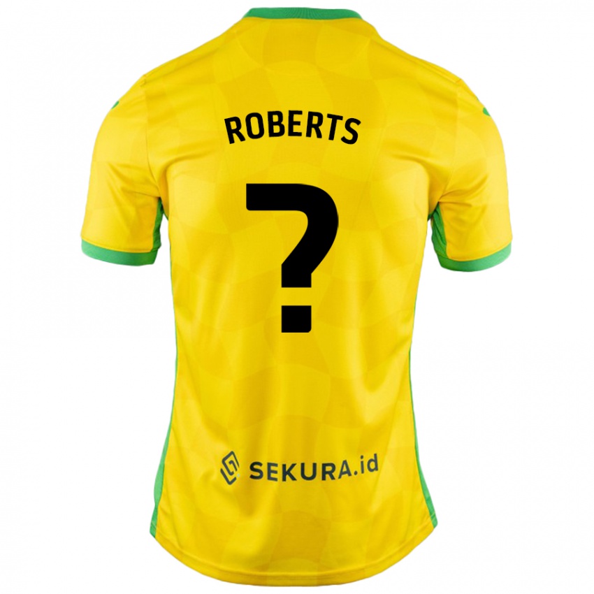 Criança Camisola Alex Roberts #0 Verde Amarelo Principal 2024/25 Camisa