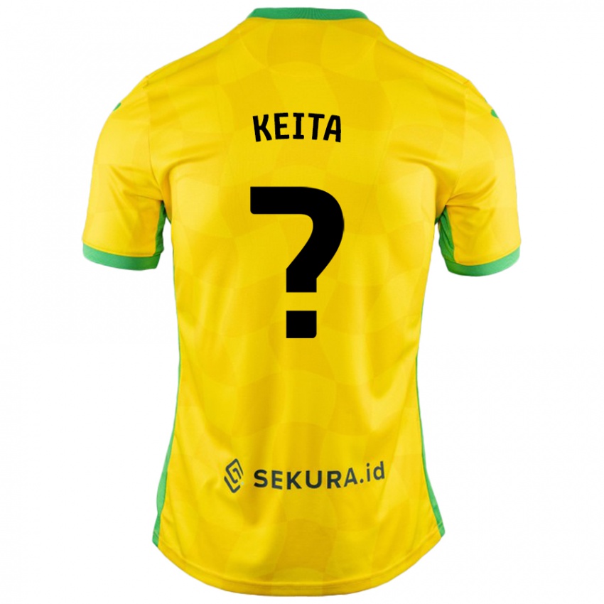 Criança Camisola Gabriel Keita #0 Verde Amarelo Principal 2024/25 Camisa