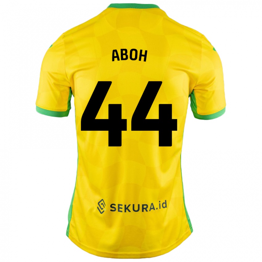 Criança Camisola Ken Aboh #44 Verde Amarelo Principal 2024/25 Camisa