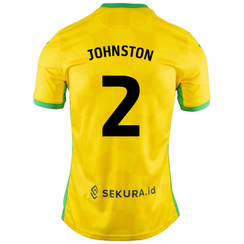 Criança Camisola Chardonnay Johnston #2 Verde Amarelo Principal 2024/25 Camisa