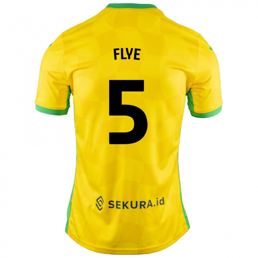 Criança Camisola Ceri Flye #5 Verde Amarelo Principal 2024/25 Camisa