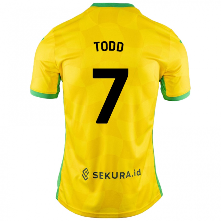 Criança Camisola Megan Todd #7 Verde Amarelo Principal 2024/25 Camisa