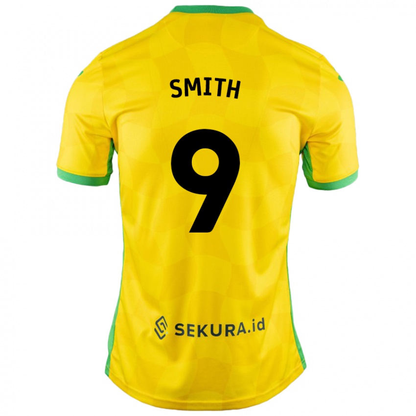 Criança Camisola Ellie Smith #9 Verde Amarelo Principal 2024/25 Camisa