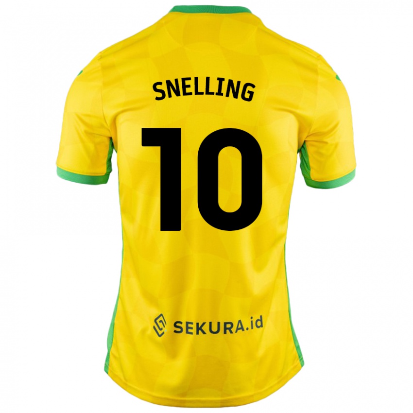 Criança Camisola Natasha Snelling #10 Verde Amarelo Principal 2024/25 Camisa