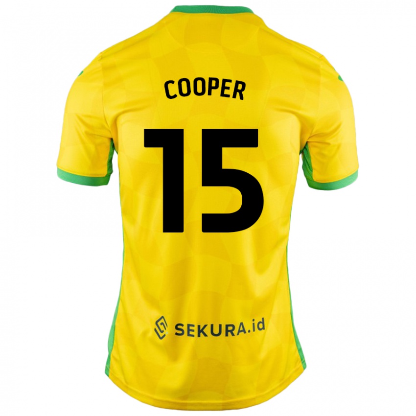 Criança Camisola Naomi Cooper #15 Verde Amarelo Principal 2024/25 Camisa