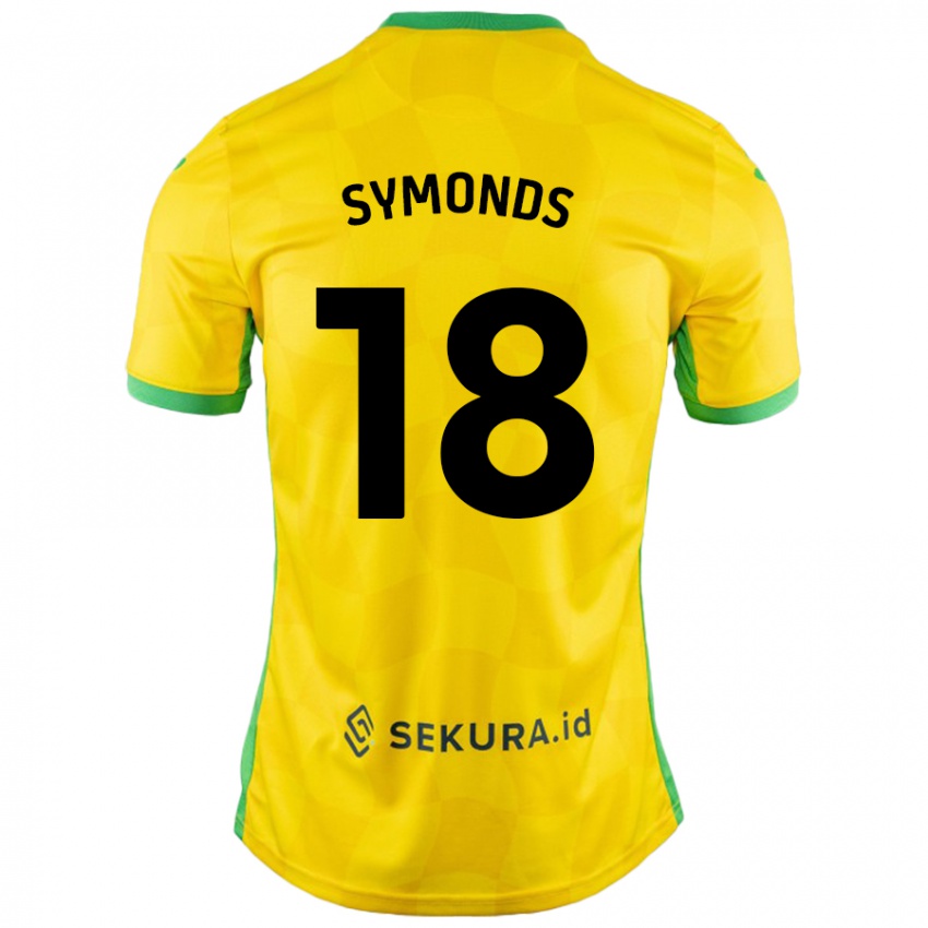 Criança Camisola Freya Symonds #18 Verde Amarelo Principal 2024/25 Camisa