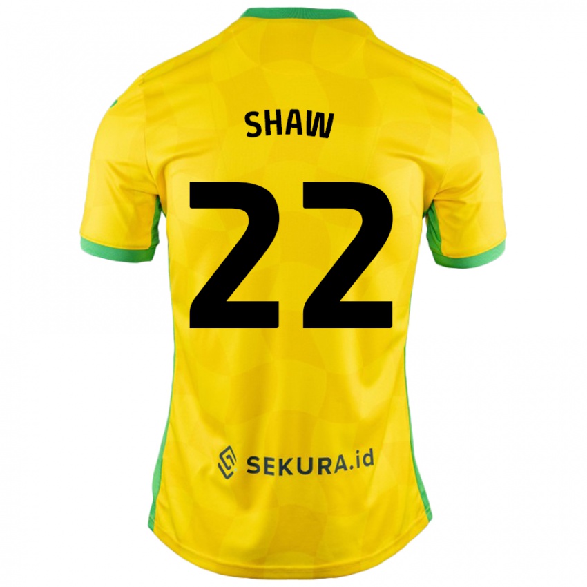 Criança Camisola Shannon Shaw #22 Verde Amarelo Principal 2024/25 Camisa