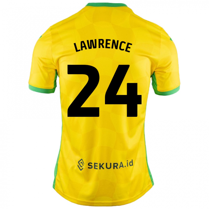 Criança Camisola Rachel Lawrence #24 Verde Amarelo Principal 2024/25 Camisa