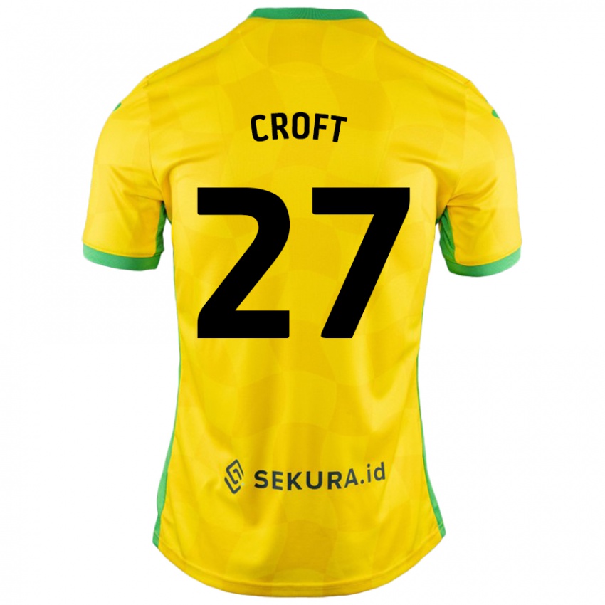 Criança Camisola Mary Croft #27 Verde Amarelo Principal 2024/25 Camisa