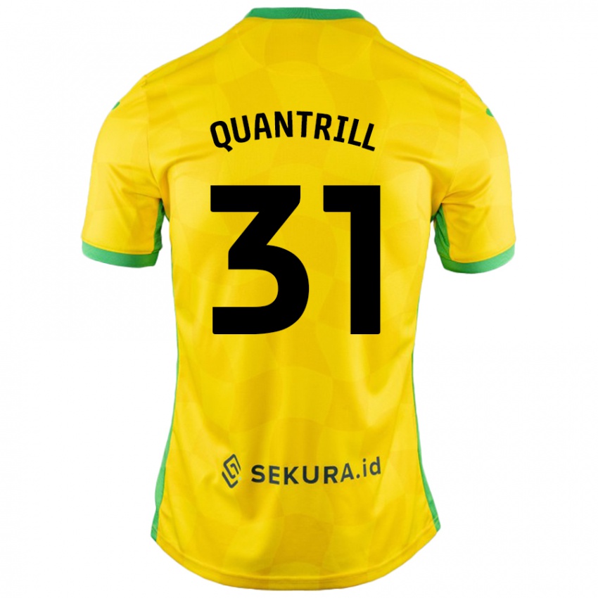 Criança Camisola Sarah Quantrill #31 Verde Amarelo Principal 2024/25 Camisa