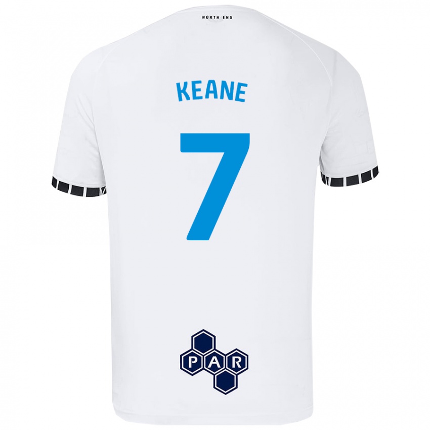 Criança Camisola Will Keane #7 Branco Principal 2024/25 Camisa