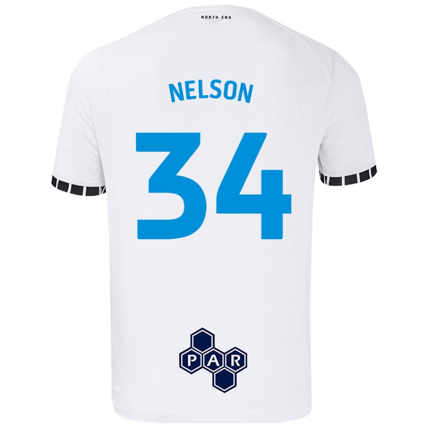 Criança Camisola Kitt Nelson #34 Branco Principal 2024/25 Camisa