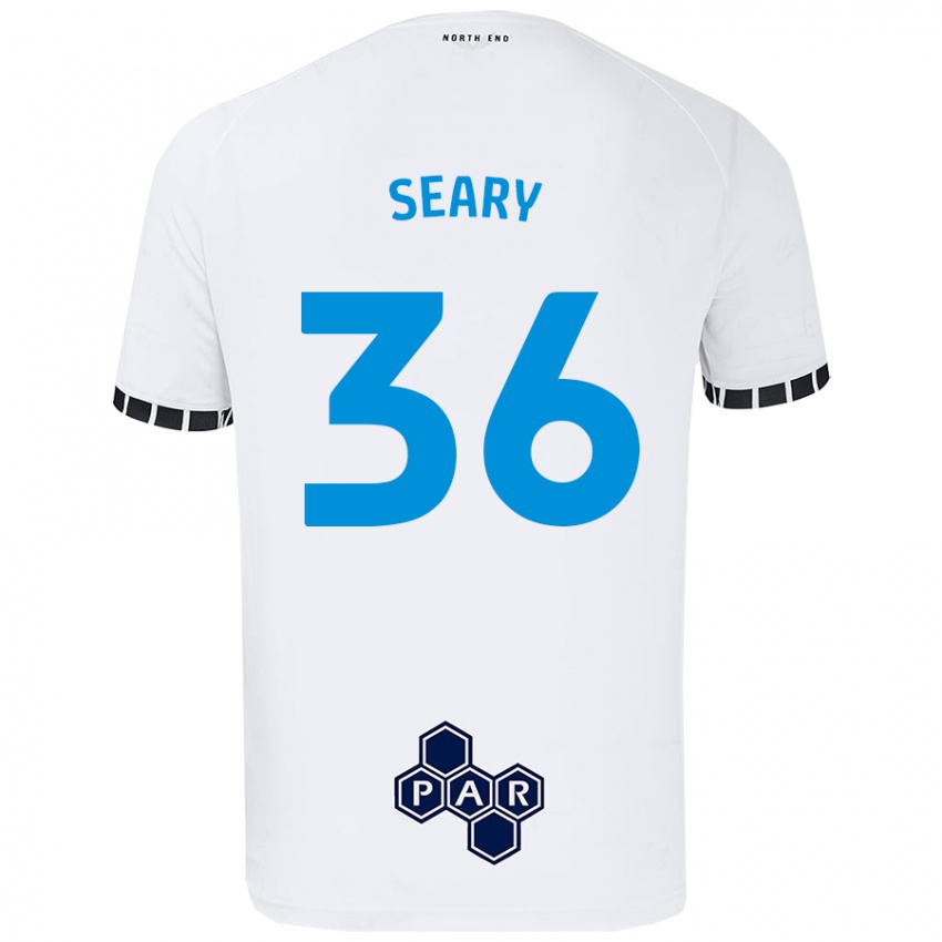 Criança Camisola Josh Seary #36 Branco Principal 2024/25 Camisa