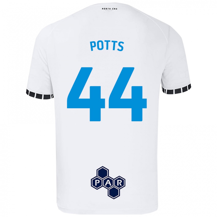 Criança Camisola Brad Potts #44 Branco Principal 2024/25 Camisa