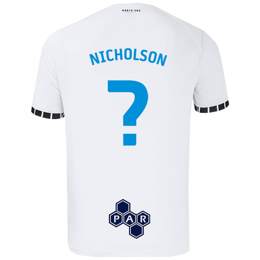 Criança Camisola Joseph Nicholson #0 Branco Principal 2024/25 Camisa