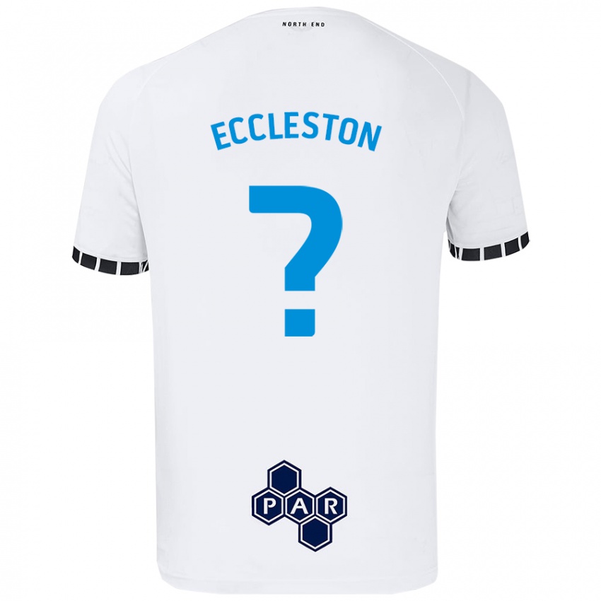 Criança Camisola Ethan Eccleston #0 Branco Principal 2024/25 Camisa