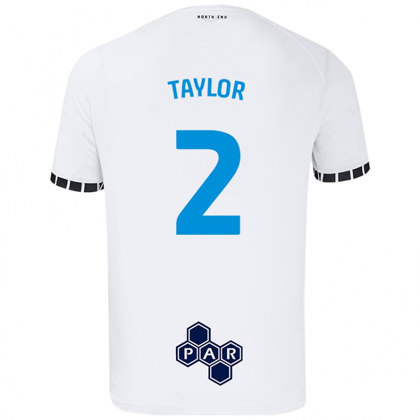 Criança Camisola Alex Taylor #2 Branco Principal 2024/25 Camisa