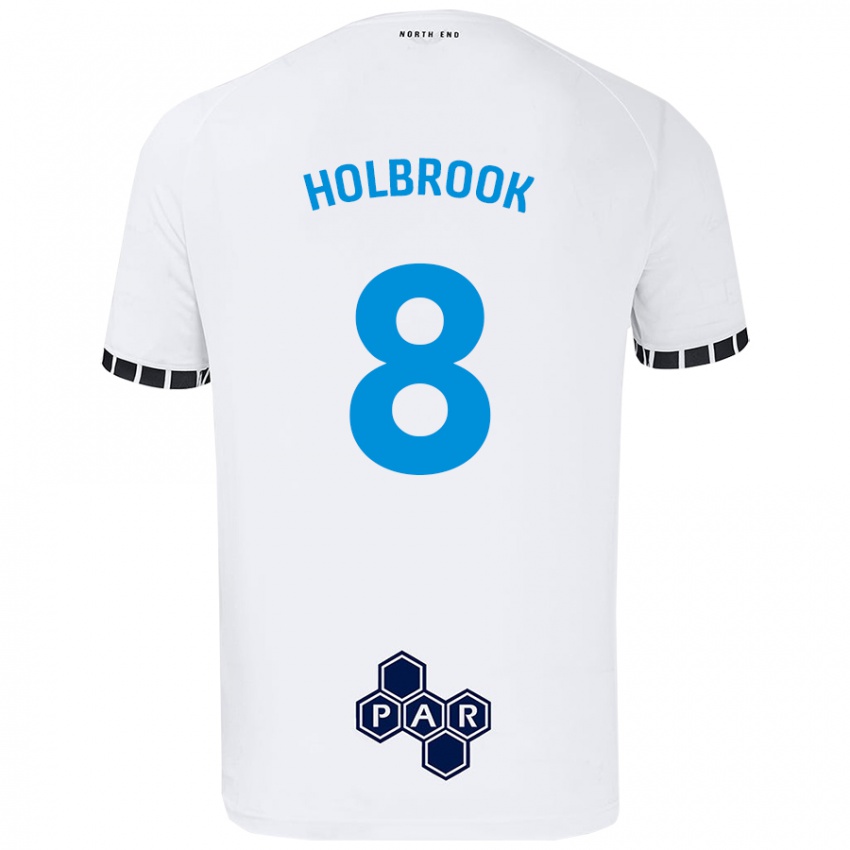 Criança Camisola Jess Holbrook #8 Branco Principal 2024/25 Camisa