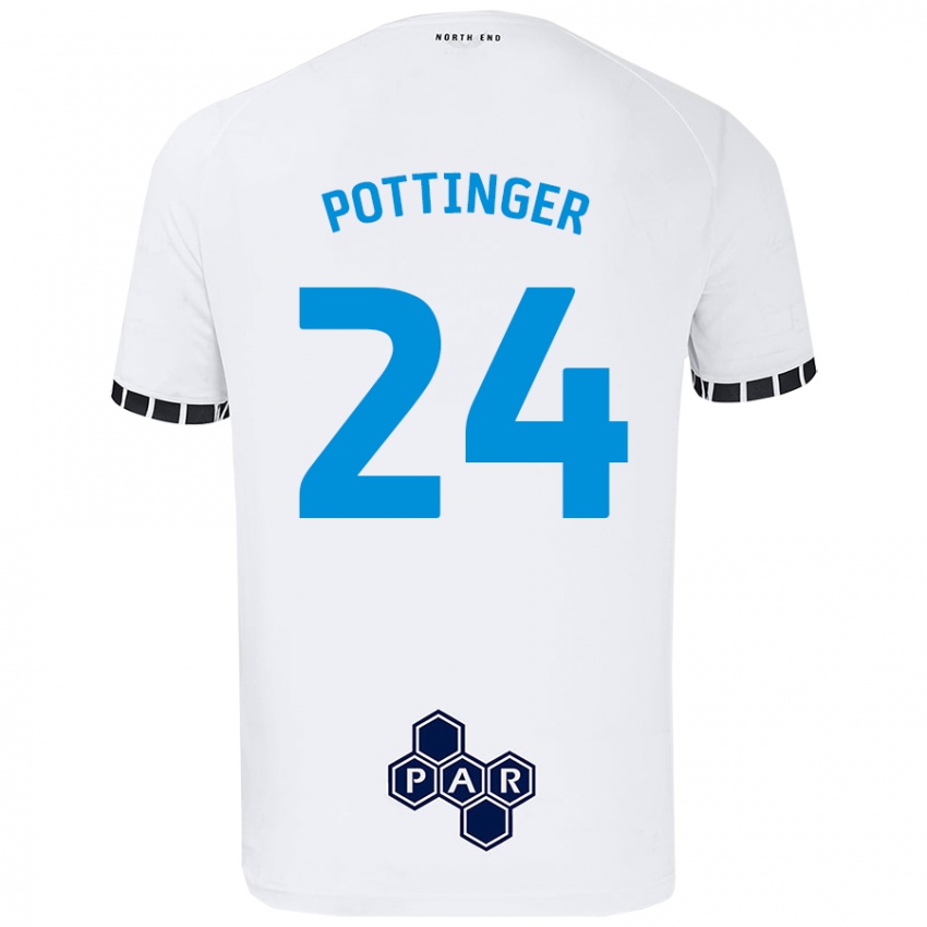 Criança Camisola Kaya Pottinger #24 Branco Principal 2024/25 Camisa