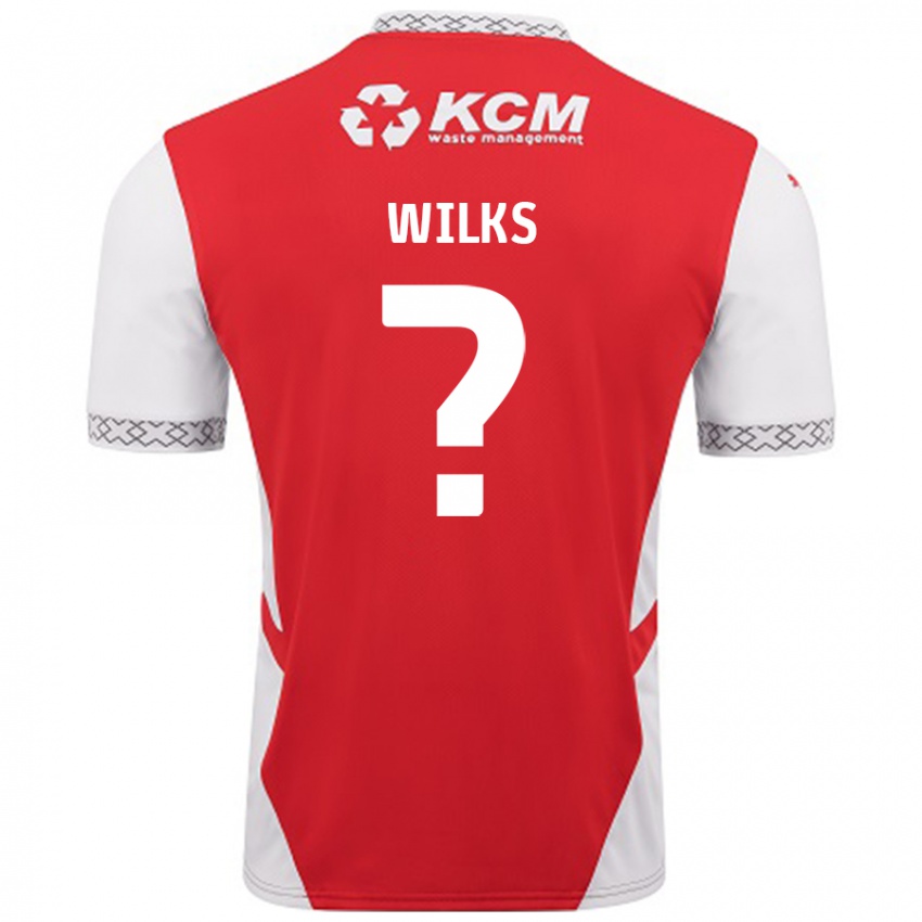 Criança Camisola Mallik Wilks #0 Branco Vermelho Principal 2024/25 Camisa