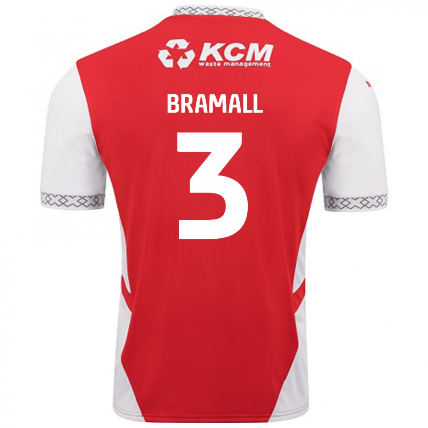 Criança Camisola Cohen Bramall #3 Branco Vermelho Principal 2024/25 Camisa