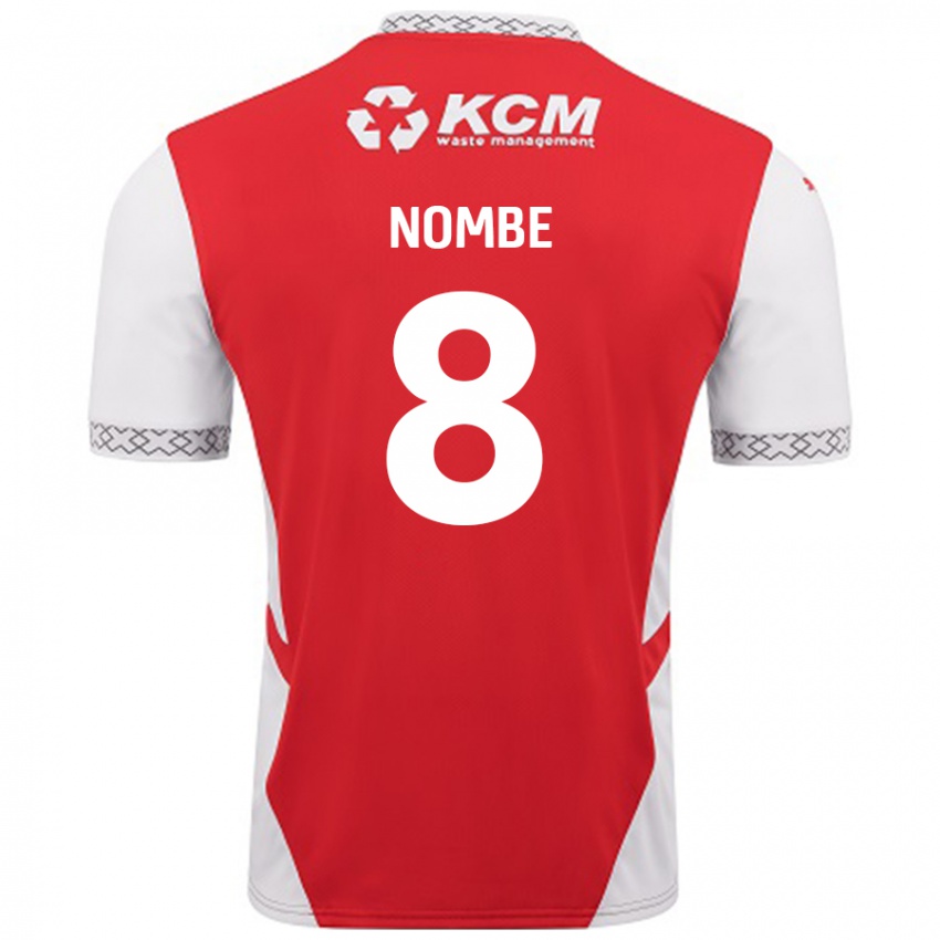 Criança Camisola Sam Nombe #8 Branco Vermelho Principal 2024/25 Camisa