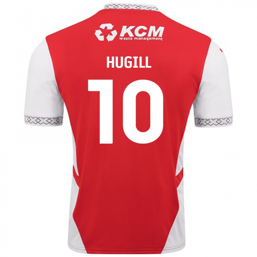 Criança Camisola Jordan Hugill #10 Branco Vermelho Principal 2024/25 Camisa