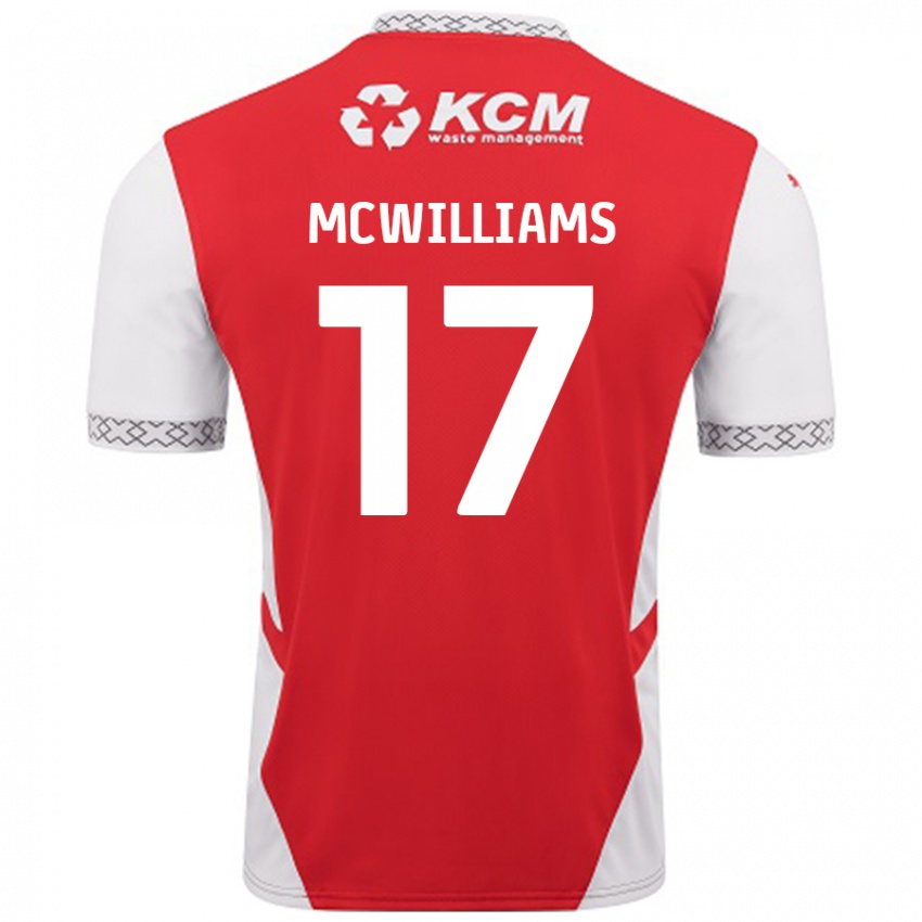 Criança Camisola Shaun Mcwilliams #17 Branco Vermelho Principal 2024/25 Camisa