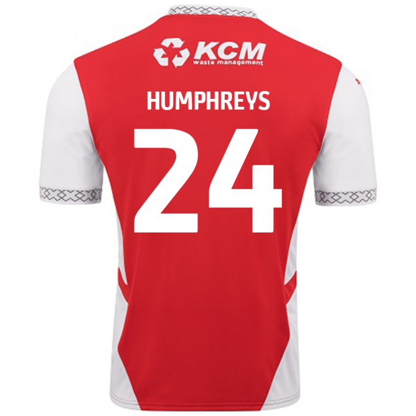 Criança Camisola Cameron Humphreys #24 Branco Vermelho Principal 2024/25 Camisa