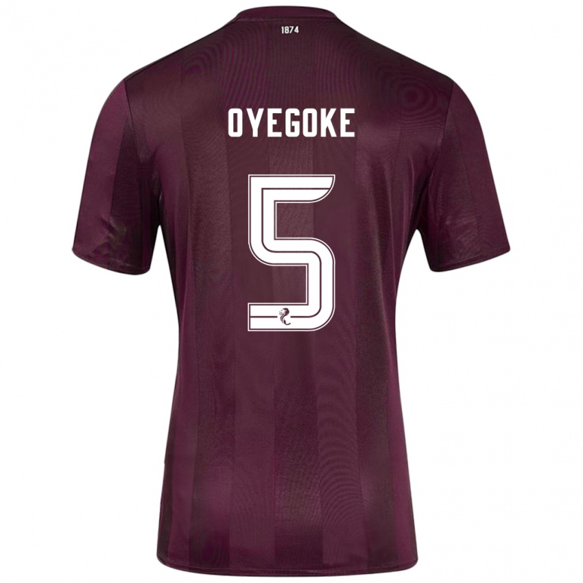 Criança Camisola Daniel Oyegoke #5 Borgonha Principal 2024/25 Camisa