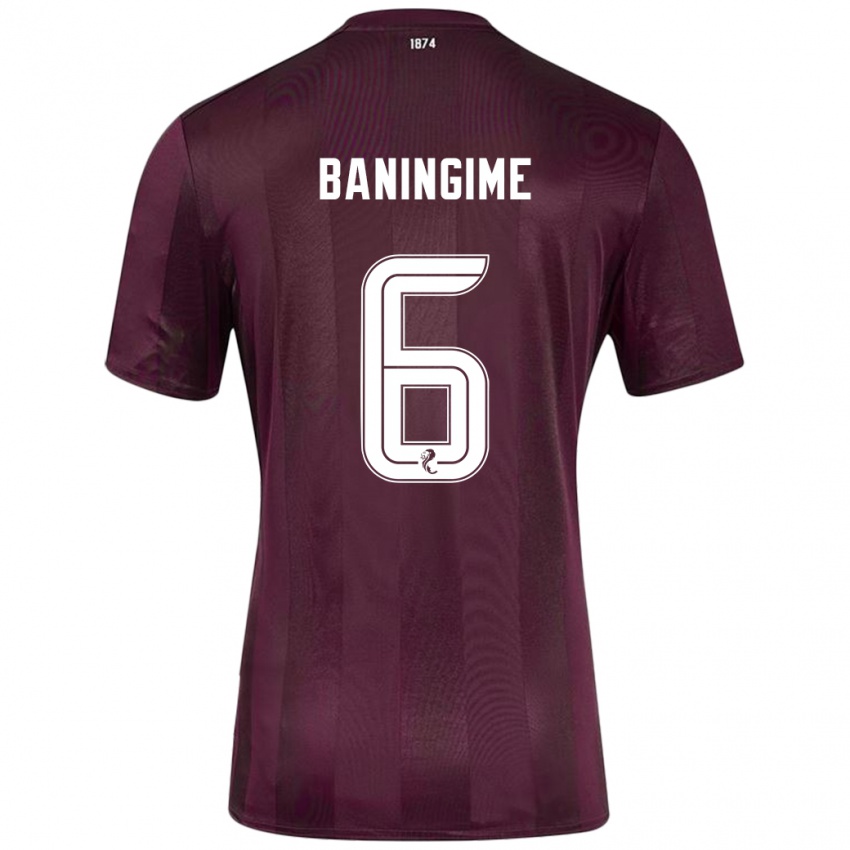 Criança Camisola Beni Baningime #6 Borgonha Principal 2024/25 Camisa