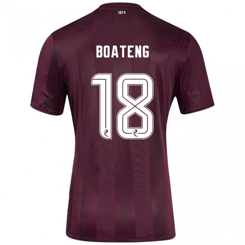 Criança Camisola Malachi Boateng #18 Borgonha Principal 2024/25 Camisa