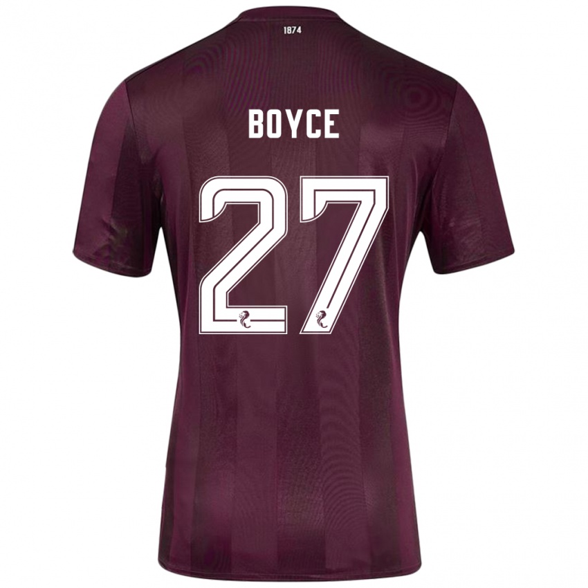 Criança Camisola Liam Boyce #27 Borgonha Principal 2024/25 Camisa