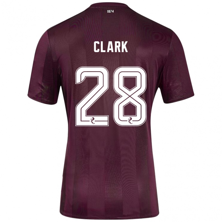 Criança Camisola Zander Clark #28 Borgonha Principal 2024/25 Camisa