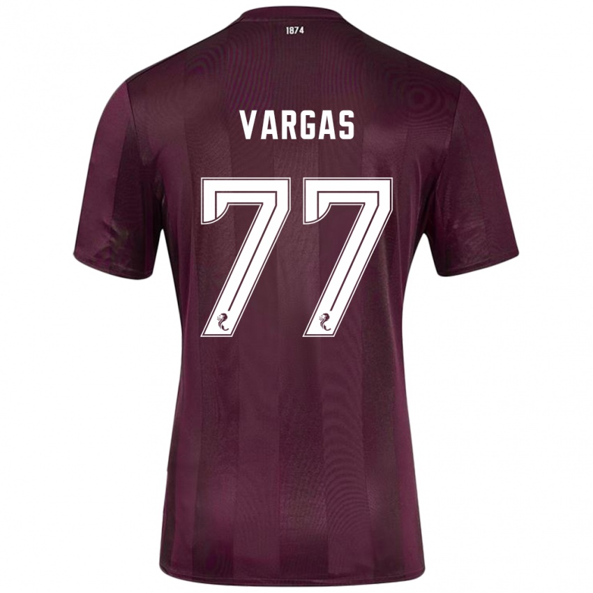 Criança Camisola Kenneth Vargas #77 Borgonha Principal 2024/25 Camisa