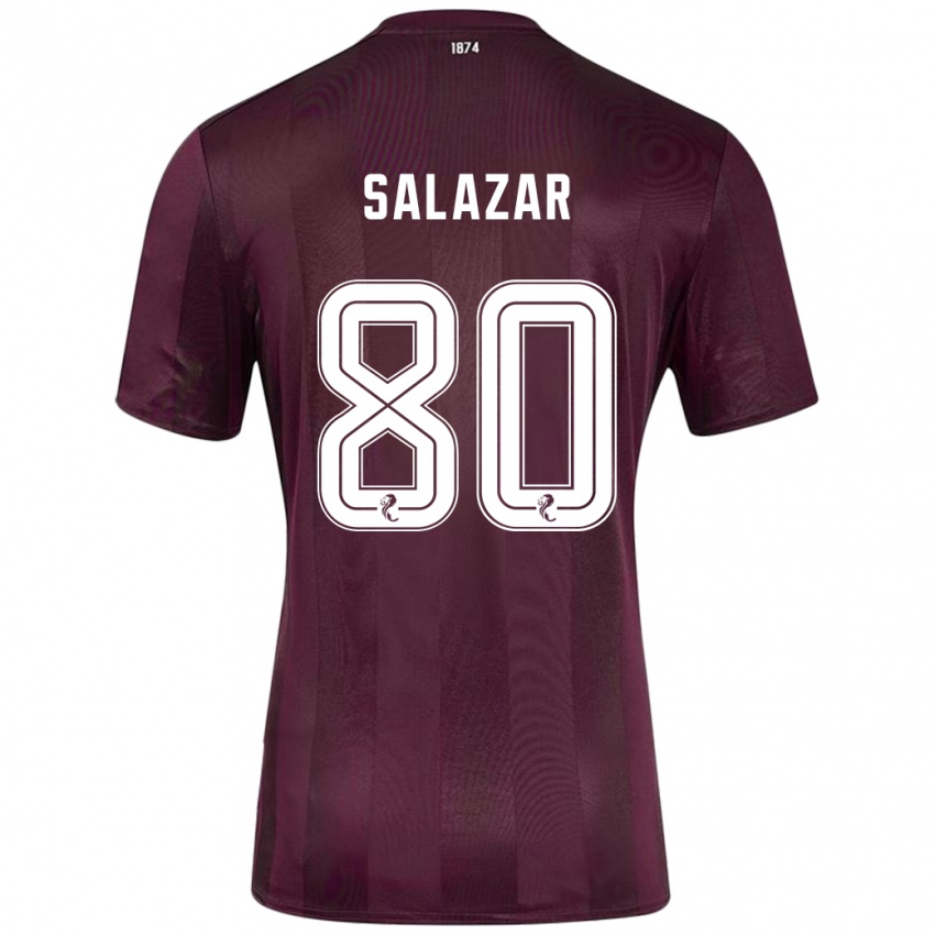 Criança Camisola Andrés Salazar #80 Borgonha Principal 2024/25 Camisa