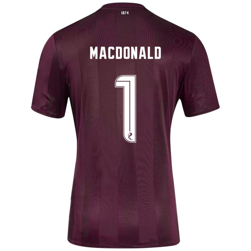 Criança Camisola Jamie Macdonald #1 Borgonha Principal 2024/25 Camisa