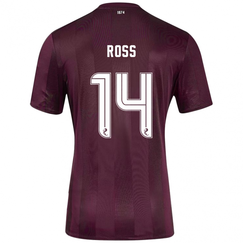 Criança Camisola Mackenzie Ross #14 Borgonha Principal 2024/25 Camisa