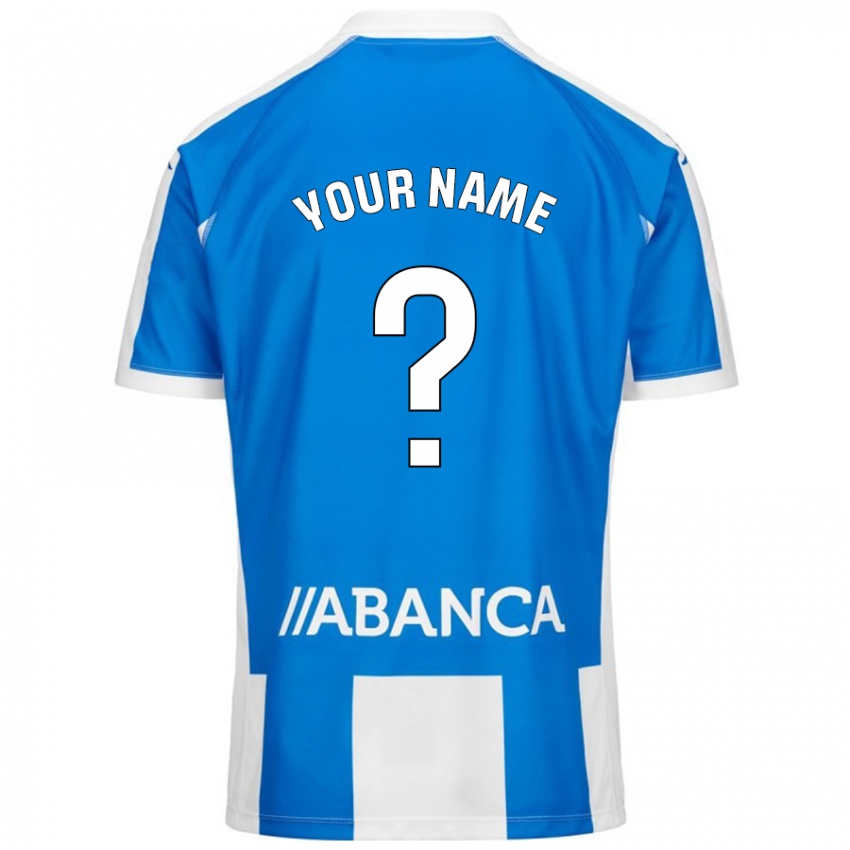 Criança Camisola Seu Nome #0 Branco Azul Principal 2024/25 Camisa