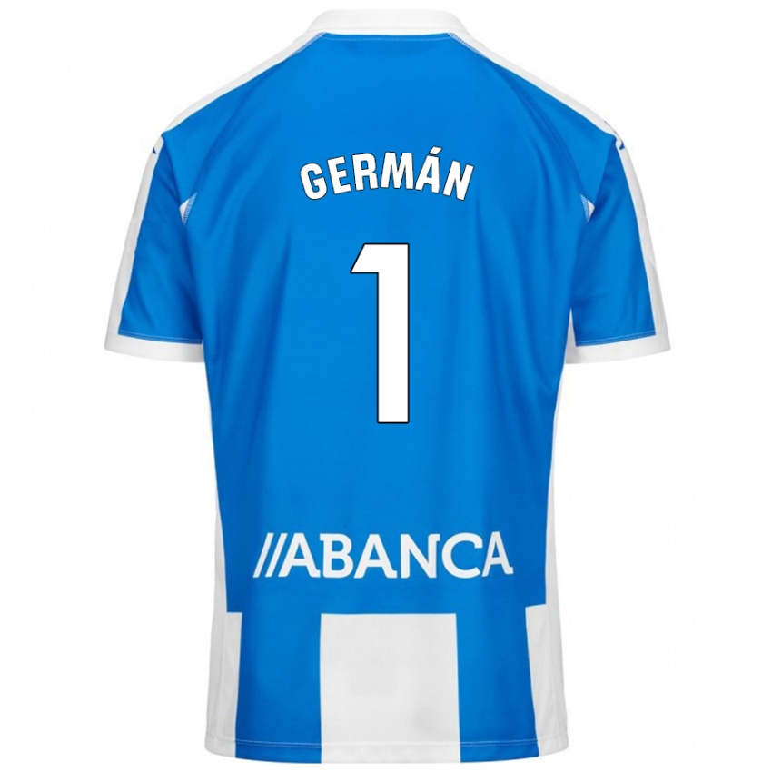 Criança Camisola Germán Parreño #1 Branco Azul Principal 2024/25 Camisa