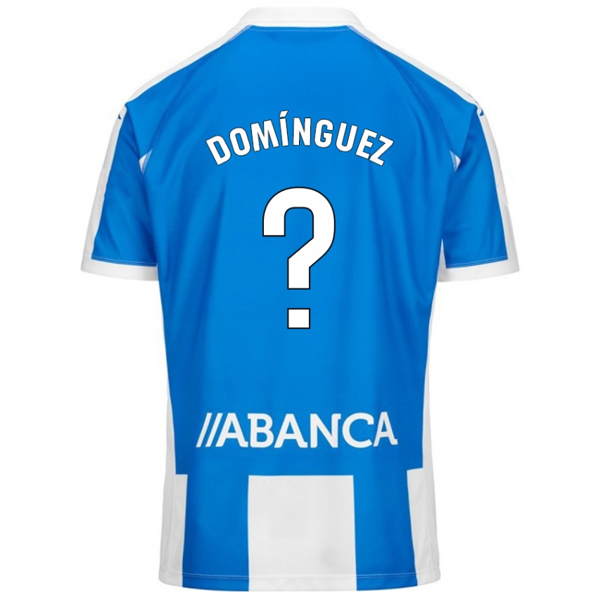 Criança Camisola David Domínguez #0 Branco Azul Principal 2024/25 Camisa