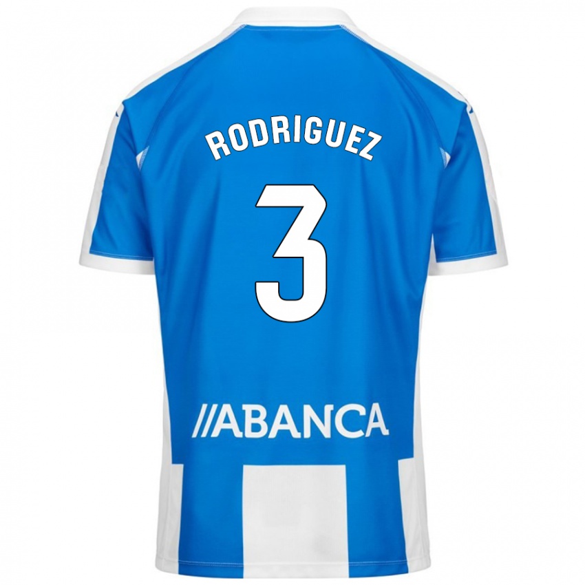 Criança Camisola Clara Rodríguez #3 Branco Azul Principal 2024/25 Camisa