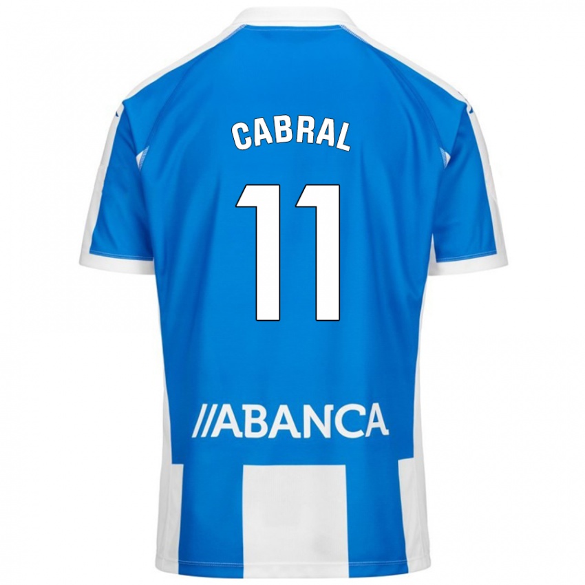 Criança Camisola Millene Cabral #11 Branco Azul Principal 2024/25 Camisa