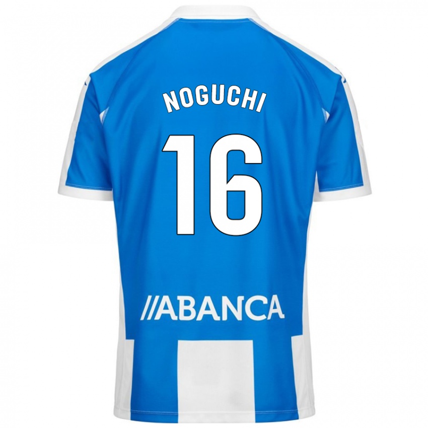 Criança Camisola Ayaka Noguchi #16 Branco Azul Principal 2024/25 Camisa